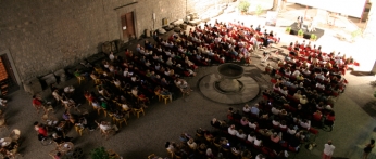 Il cortile del Museo Nazionale Etrusco Rocca Albornoz di Viterbo, sede del Tuscia Film Fest dal 2007 al 2011